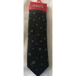 Snoopy Peanuts Tie Red Black New
